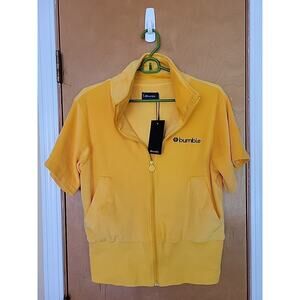 Bumble DATING APP Velour Track Jacket Size Medium New With Tags Yellow Promo
